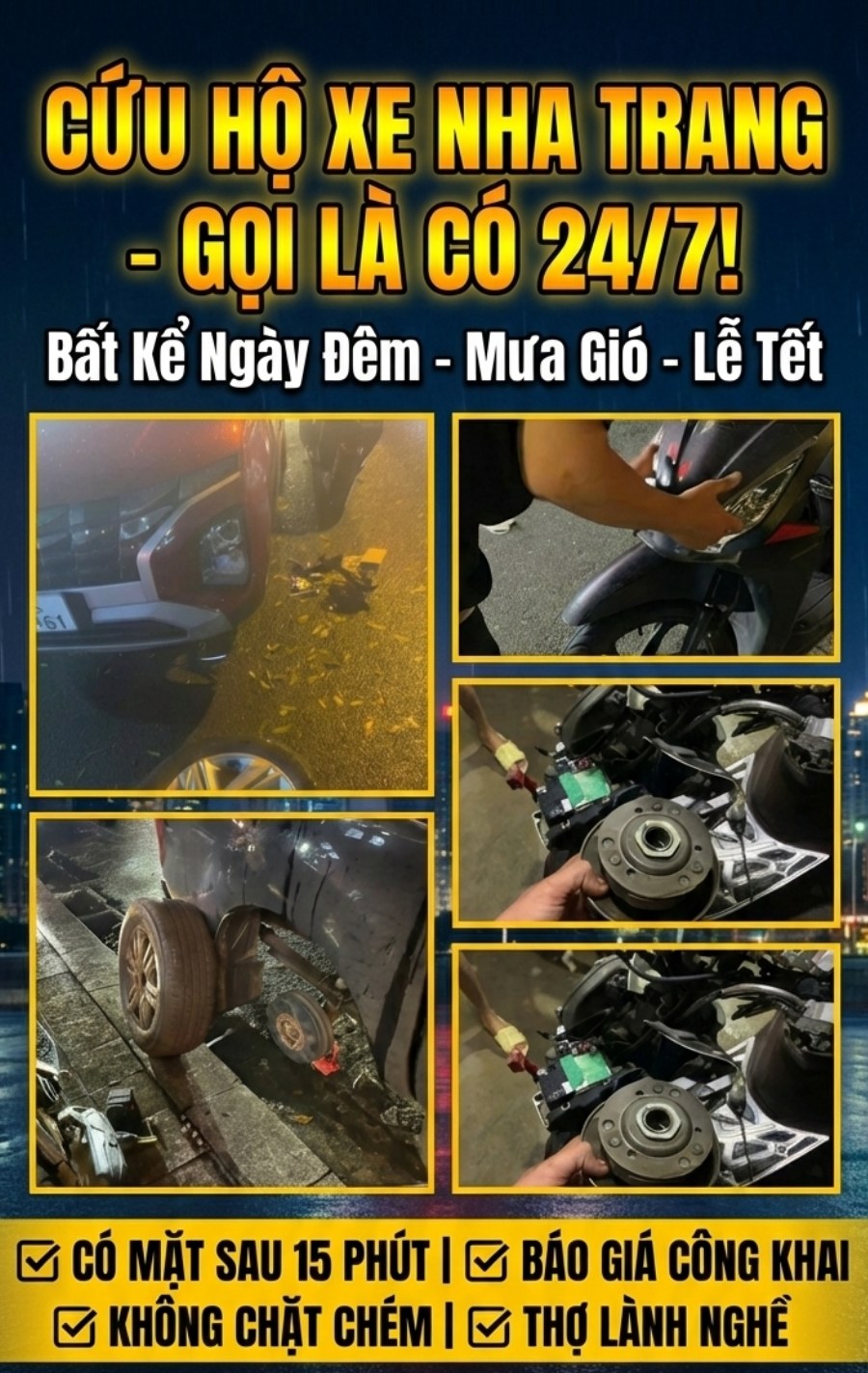 Sửa xe máy lưu động Khánh Hòa 24/7 – Luôn bên bạn trên mọi cung đường